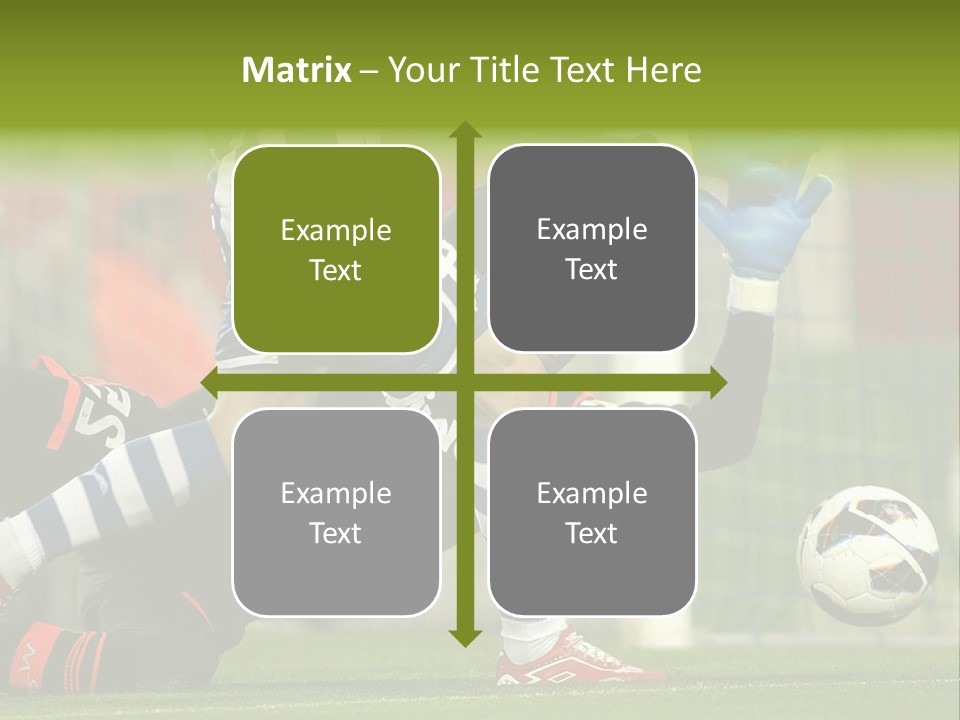 A Soccer Player Is Kicking A Soccer Ball PowerPoint Template