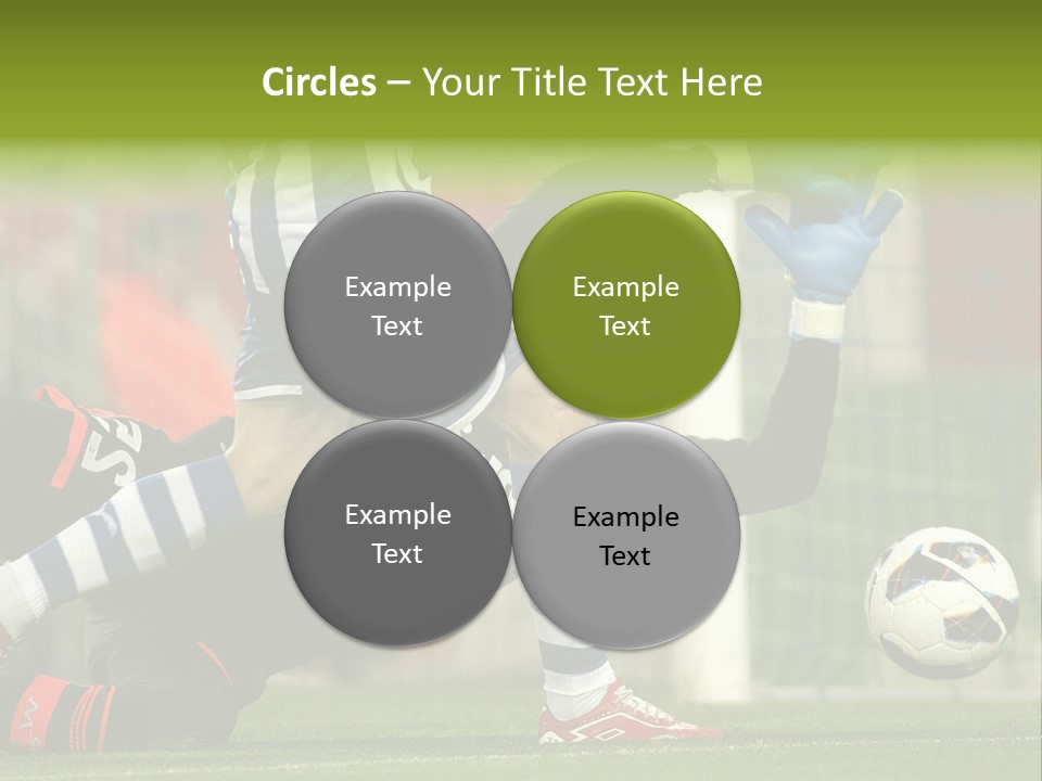 A Soccer Player Is Kicking A Soccer Ball PowerPoint Template