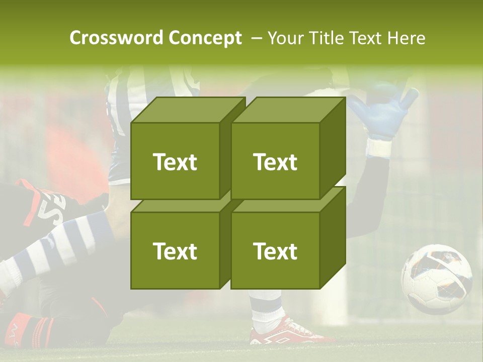 A Soccer Player Is Kicking A Soccer Ball PowerPoint Template