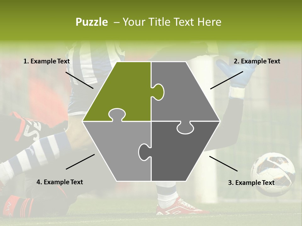 A Soccer Player Is Kicking A Soccer Ball PowerPoint Template