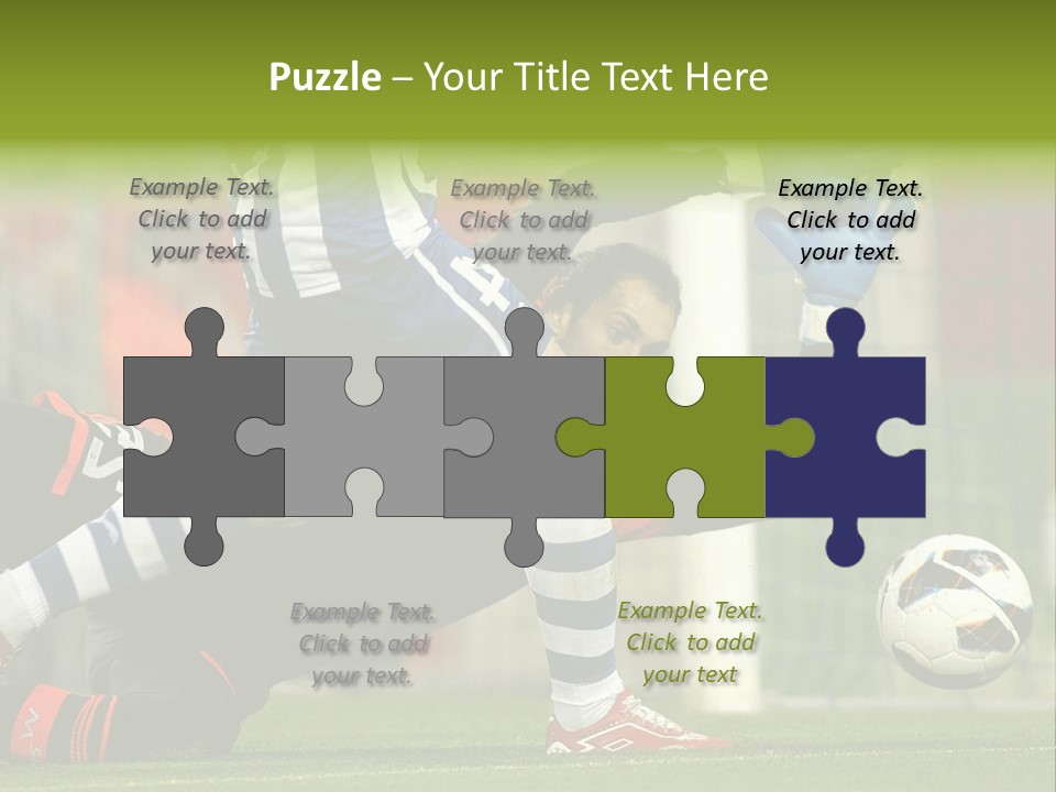 A Soccer Player Is Kicking A Soccer Ball PowerPoint Template