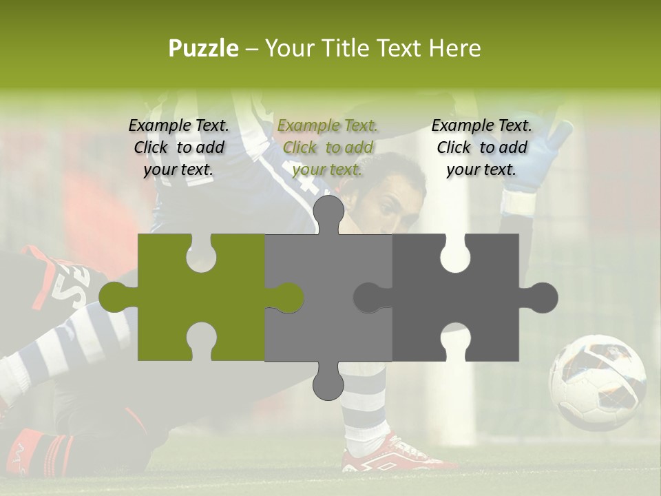 A Soccer Player Is Kicking A Soccer Ball PowerPoint Template