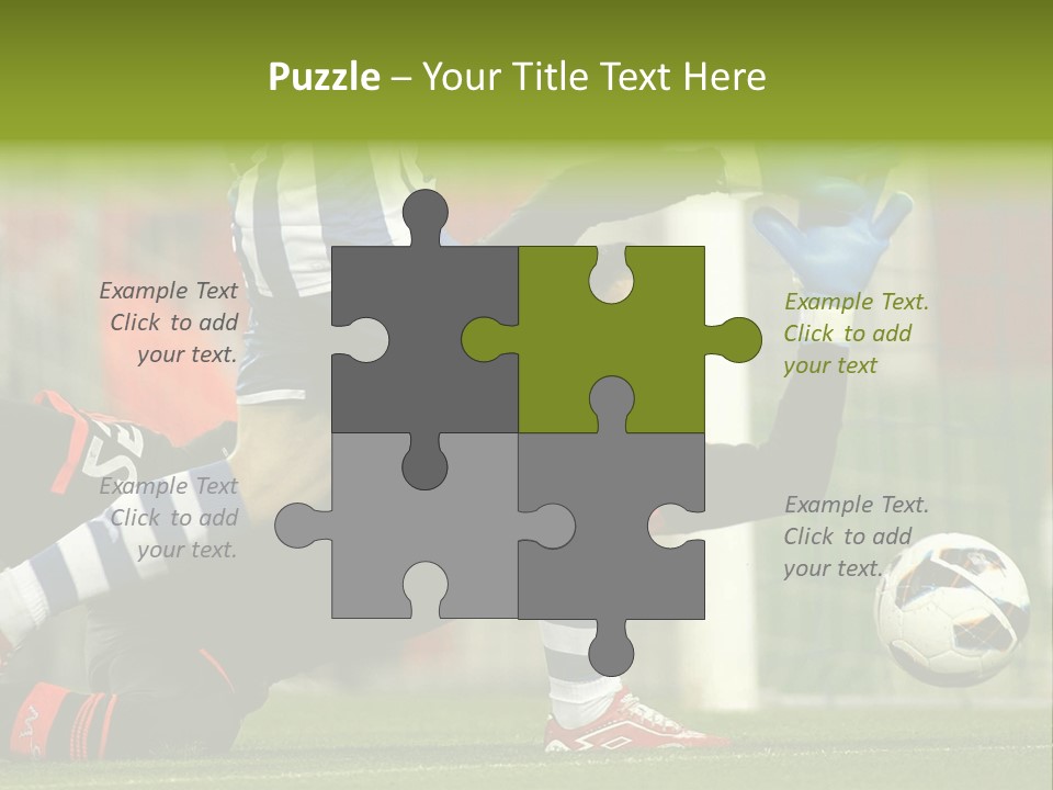 A Soccer Player Is Kicking A Soccer Ball PowerPoint Template