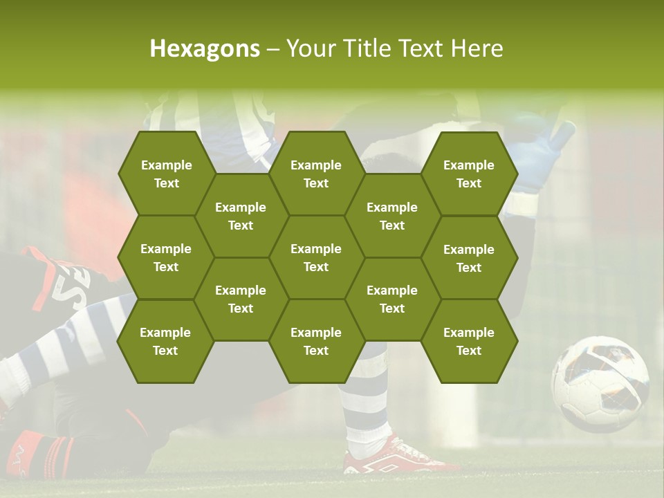 A Soccer Player Is Kicking A Soccer Ball PowerPoint Template