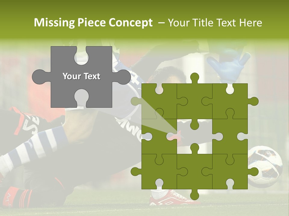 A Soccer Player Is Kicking A Soccer Ball PowerPoint Template