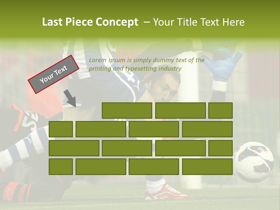 A Soccer Player Is Kicking A Soccer Ball PowerPoint Template