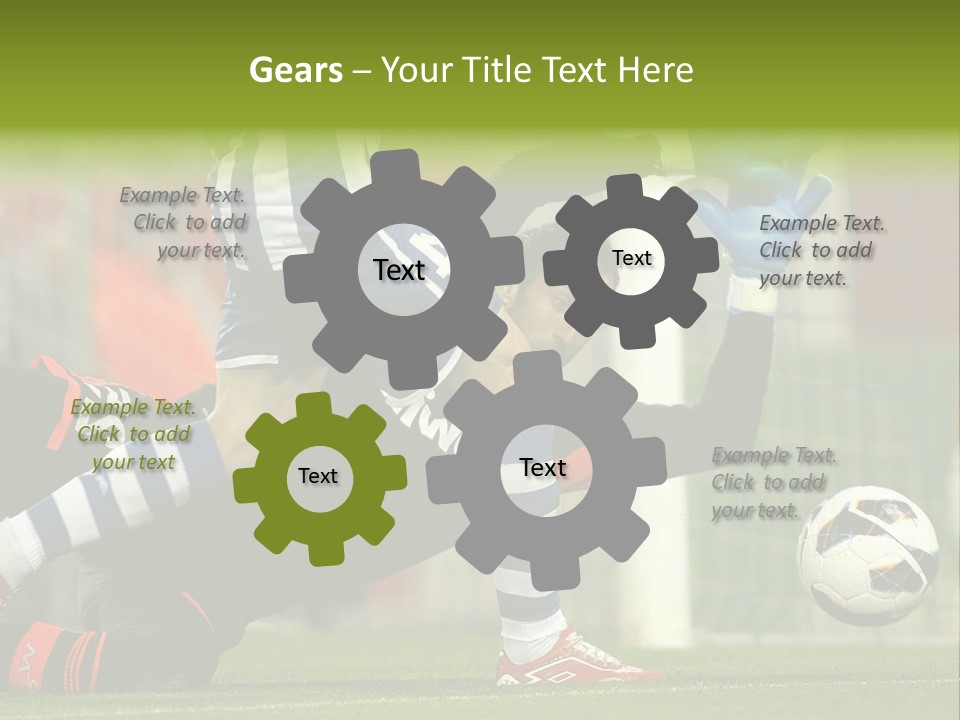 A Soccer Player Is Kicking A Soccer Ball PowerPoint Template