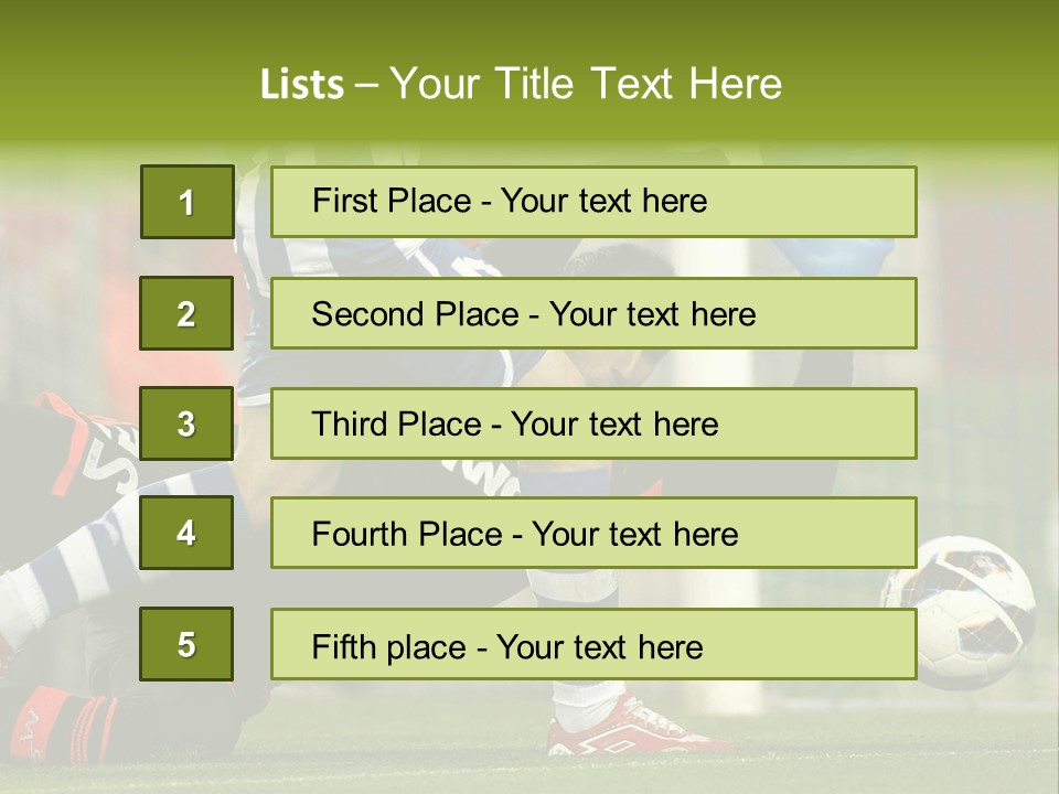 A Soccer Player Is Kicking A Soccer Ball PowerPoint Template
