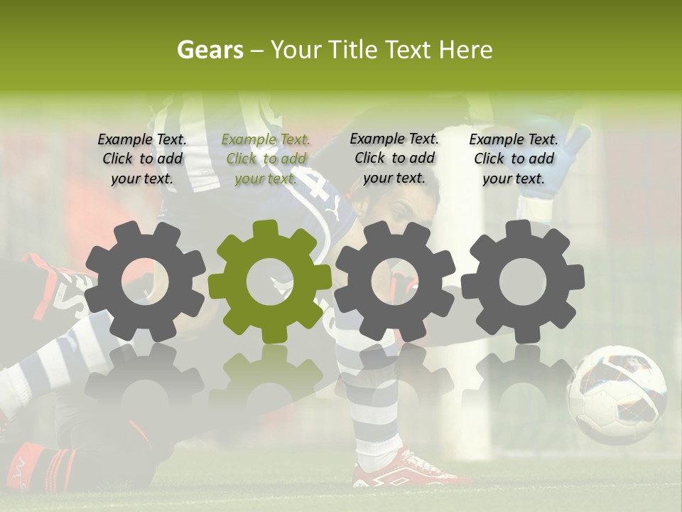 A Soccer Player Is Kicking A Soccer Ball PowerPoint Template