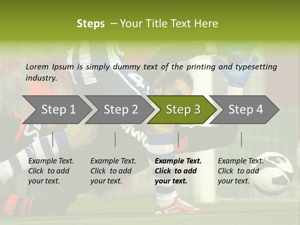 A Soccer Player Is Kicking A Soccer Ball PowerPoint Template