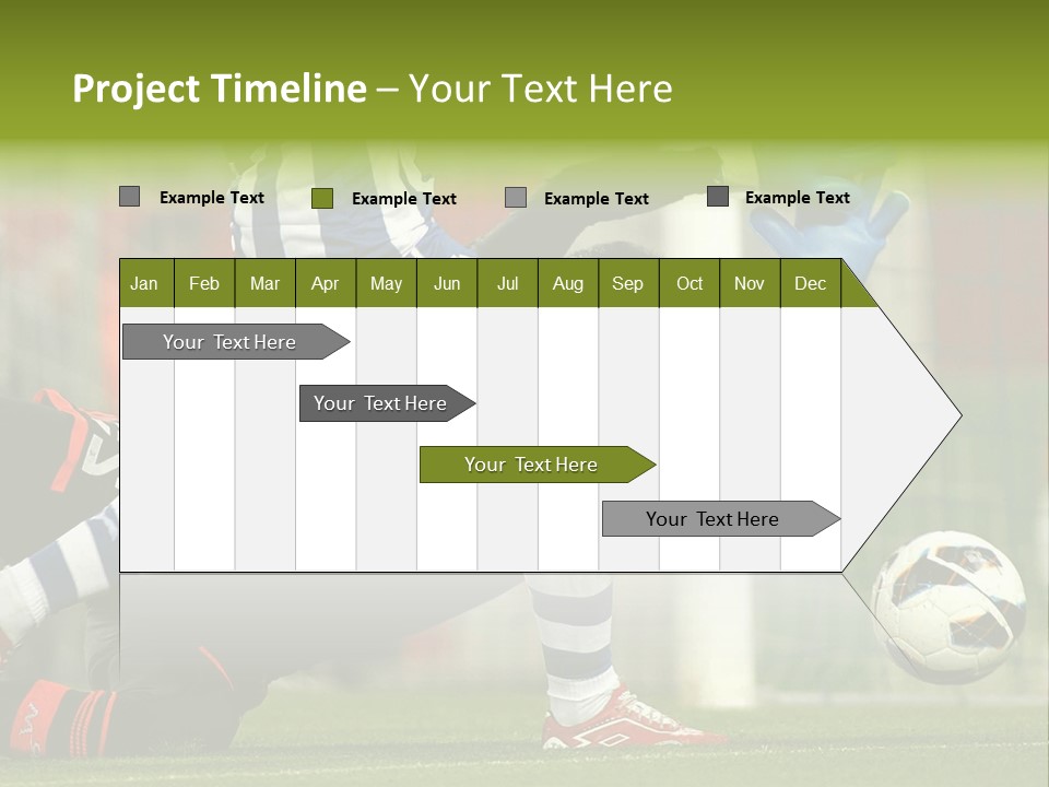 A Soccer Player Is Kicking A Soccer Ball PowerPoint Template