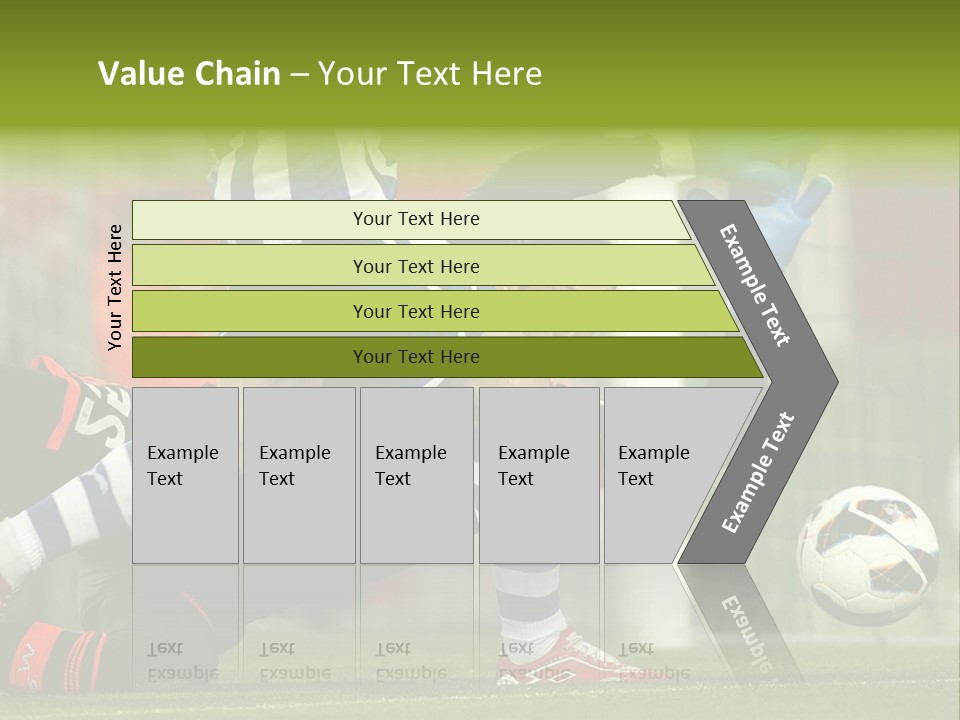 A Soccer Player Is Kicking A Soccer Ball PowerPoint Template