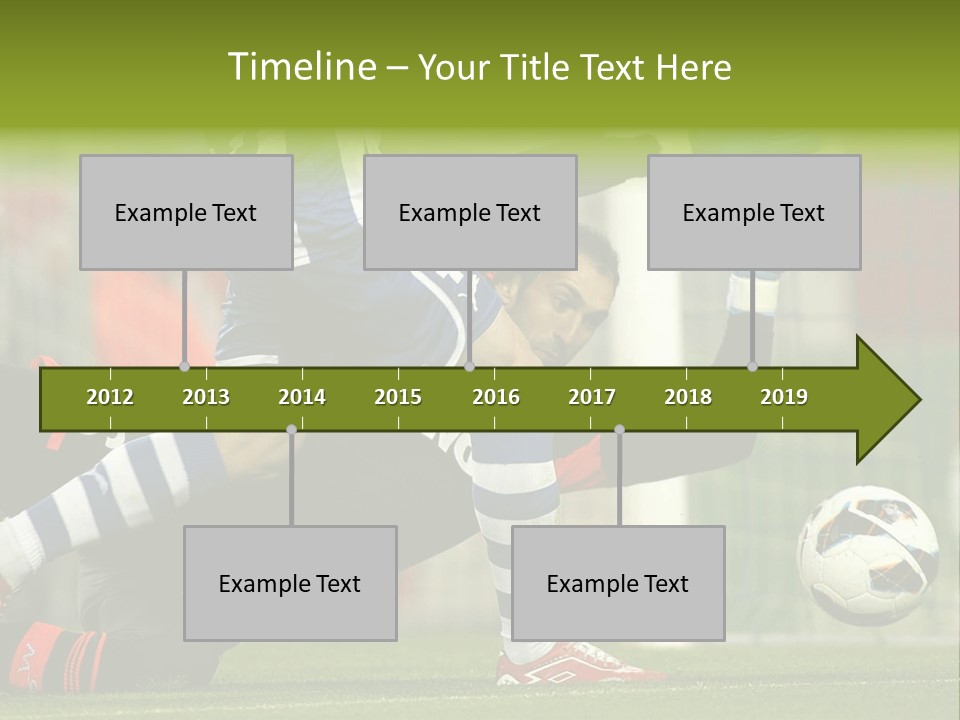 A Soccer Player Is Kicking A Soccer Ball PowerPoint Template
