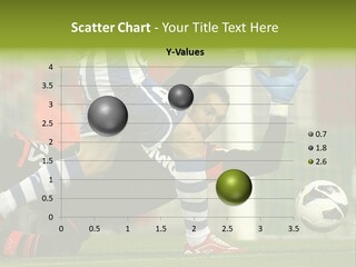 A Soccer Player Is Kicking A Soccer Ball PowerPoint Template