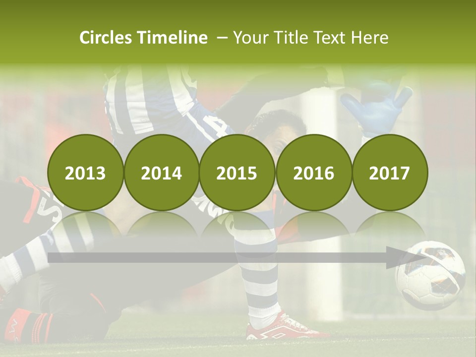 A Soccer Player Is Kicking A Soccer Ball PowerPoint Template