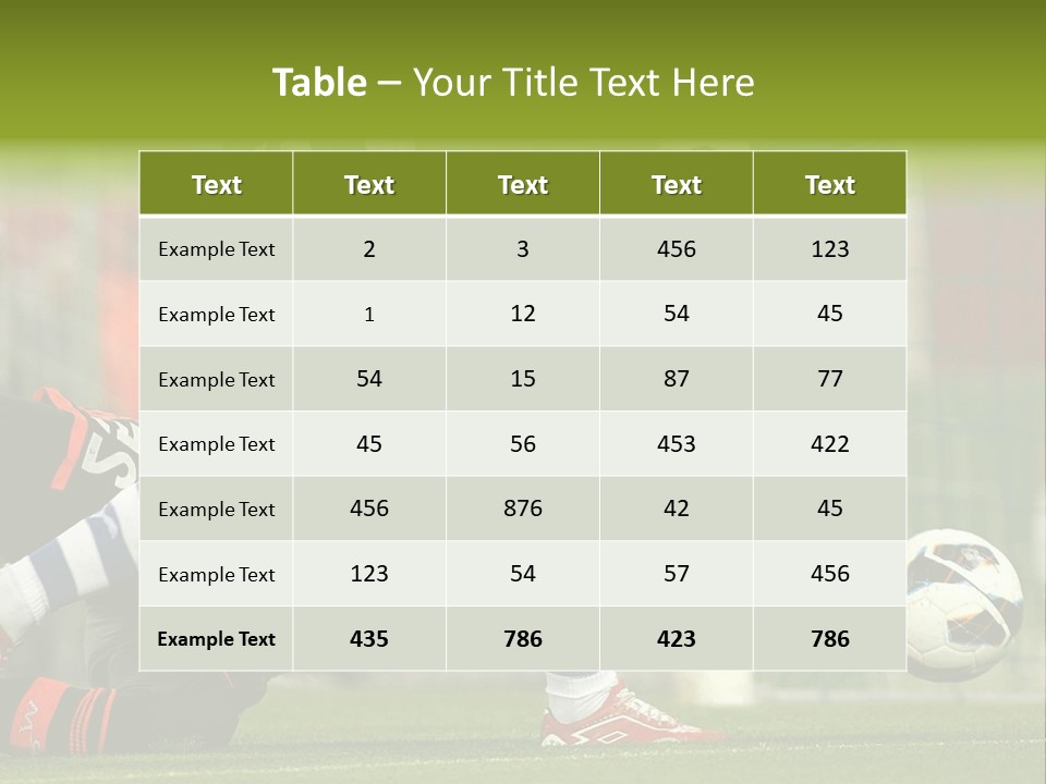A Soccer Player Is Kicking A Soccer Ball PowerPoint Template