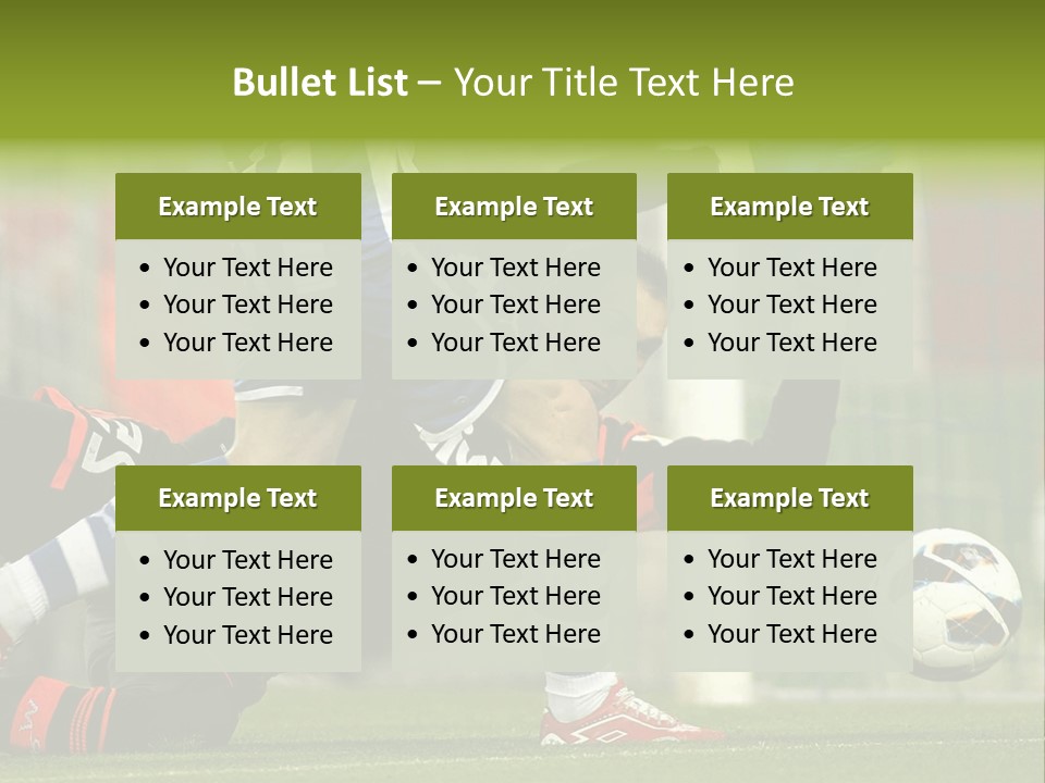 A Soccer Player Is Kicking A Soccer Ball PowerPoint Template