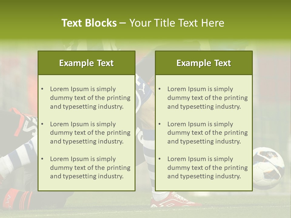 A Soccer Player Is Kicking A Soccer Ball PowerPoint Template