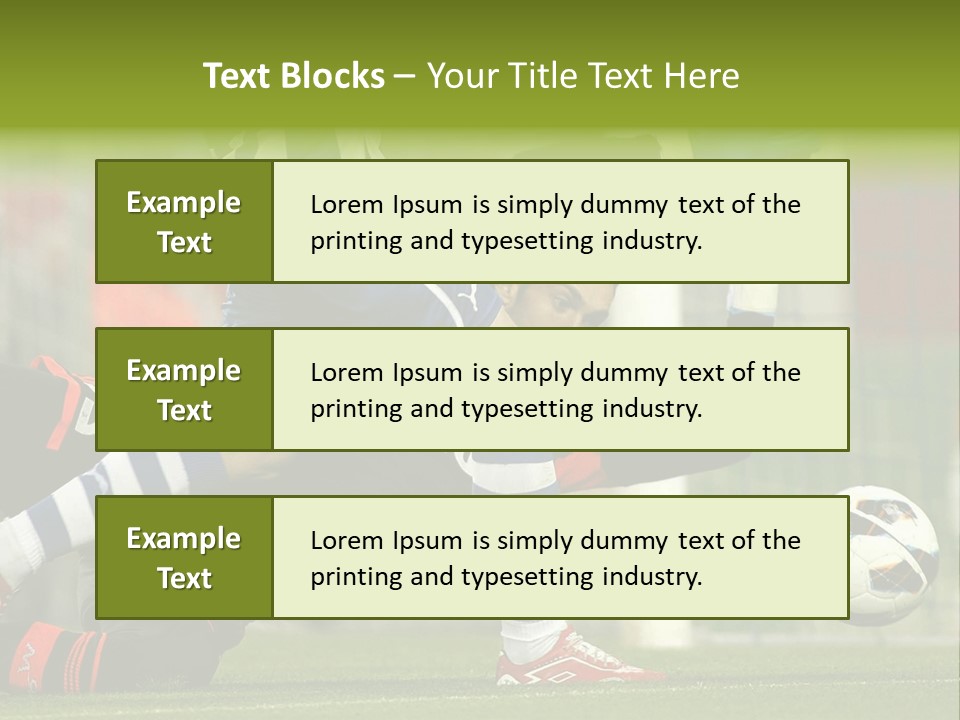A Soccer Player Is Kicking A Soccer Ball PowerPoint Template