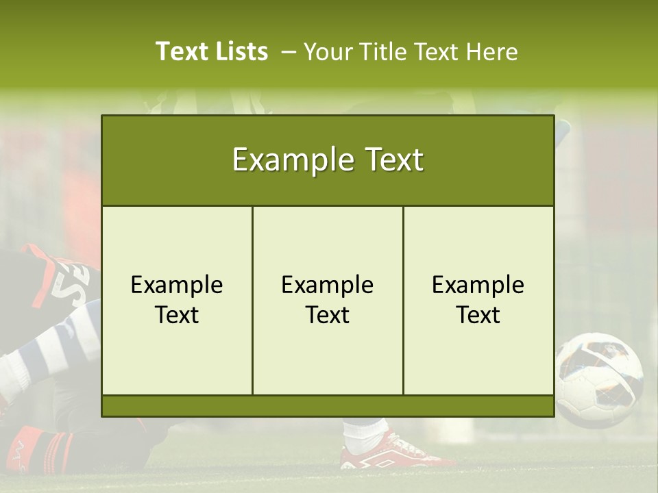 A Soccer Player Is Kicking A Soccer Ball PowerPoint Template