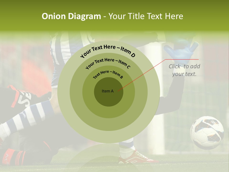 A Soccer Player Is Kicking A Soccer Ball PowerPoint Template