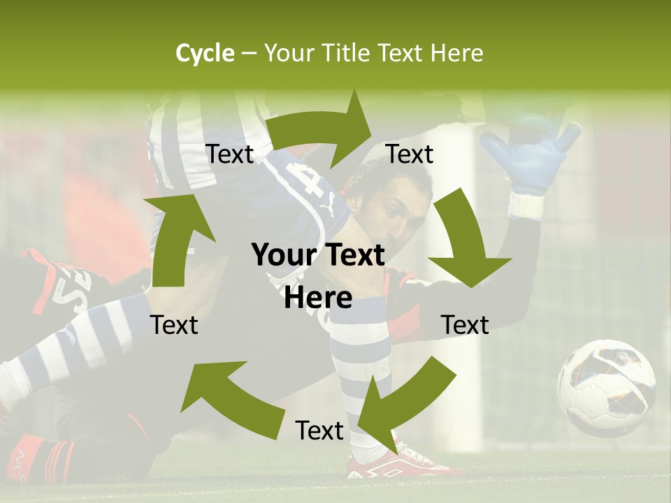 A Soccer Player Is Kicking A Soccer Ball PowerPoint Template