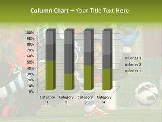 A Soccer Player Is Kicking A Soccer Ball PowerPoint Template