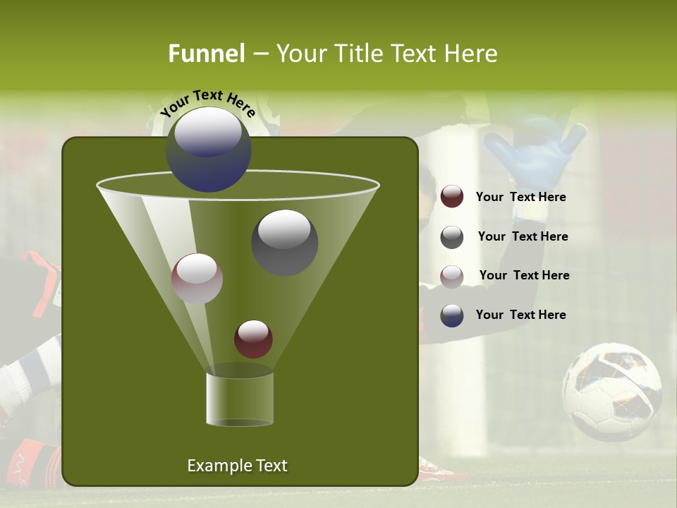 A Soccer Player Is Kicking A Soccer Ball PowerPoint Template