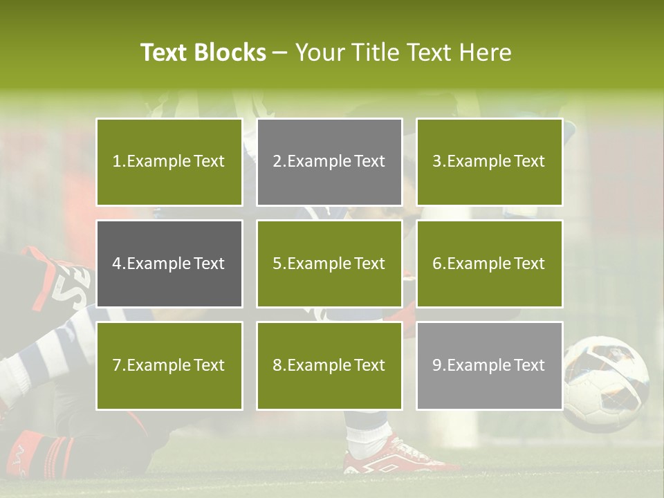 A Soccer Player Is Kicking A Soccer Ball PowerPoint Template