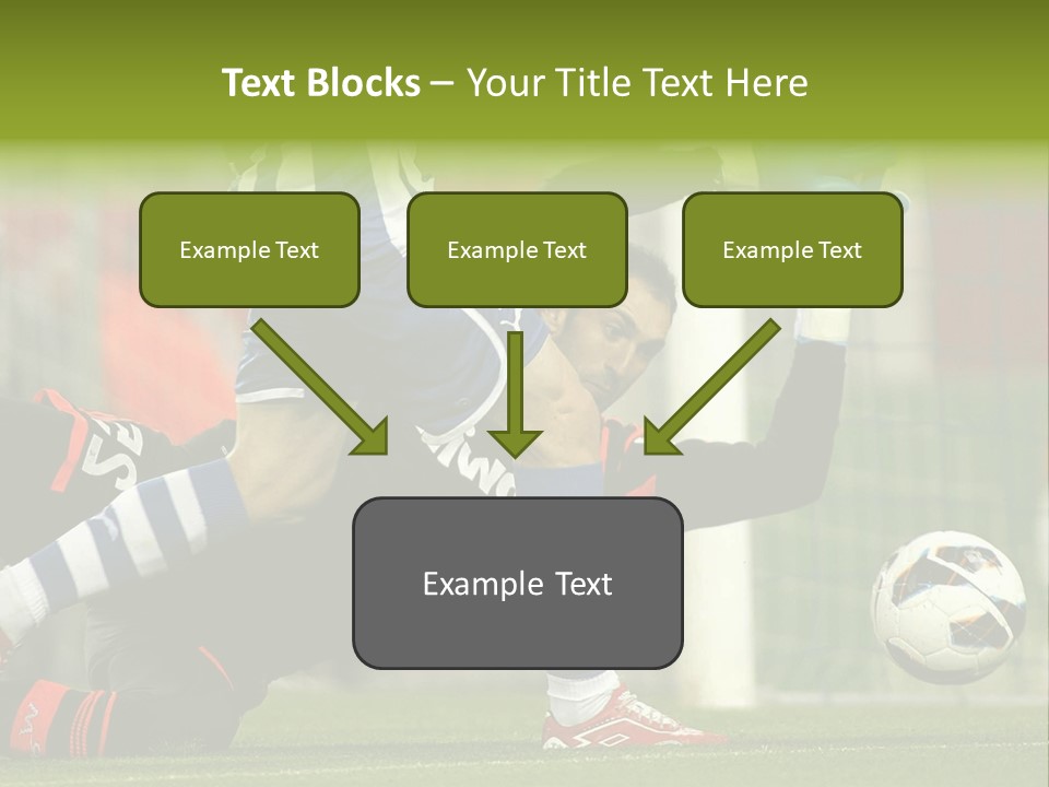 A Soccer Player Is Kicking A Soccer Ball PowerPoint Template