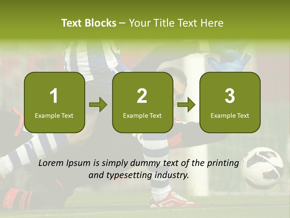 A Soccer Player Is Kicking A Soccer Ball PowerPoint Template