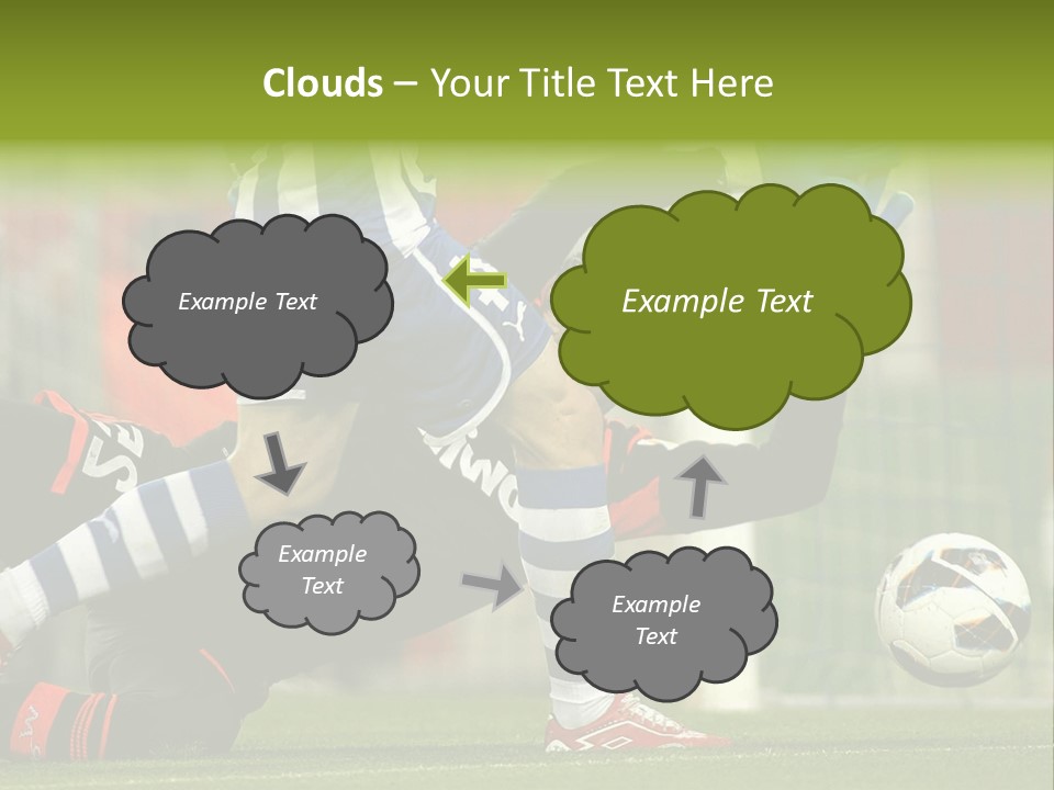 A Soccer Player Is Kicking A Soccer Ball PowerPoint Template