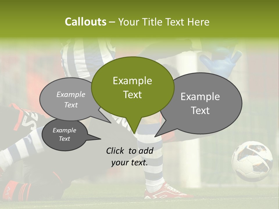 A Soccer Player Is Kicking A Soccer Ball PowerPoint Template