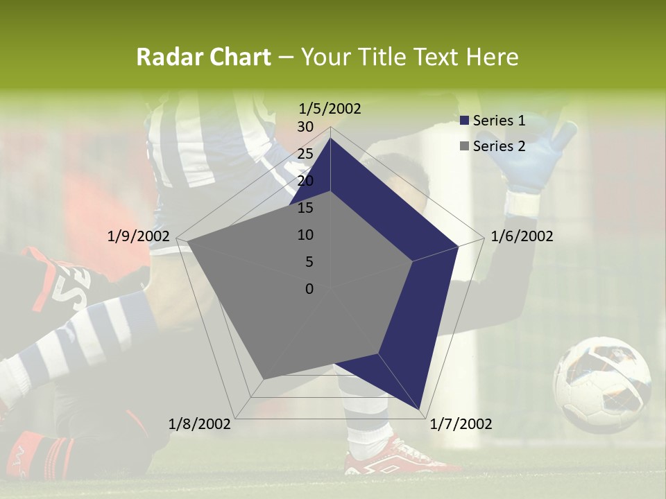 A Soccer Player Is Kicking A Soccer Ball PowerPoint Template