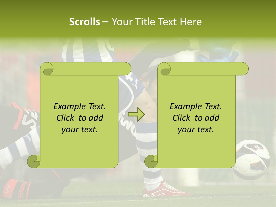 A Soccer Player Is Kicking A Soccer Ball PowerPoint Template