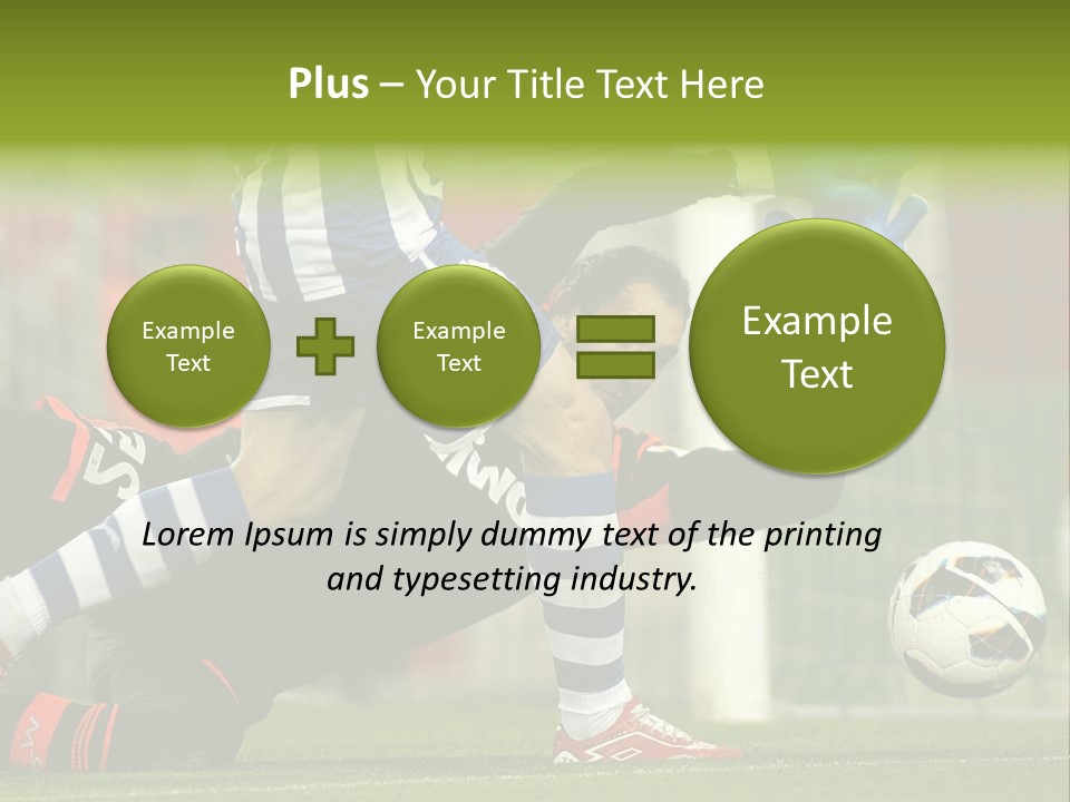 A Soccer Player Is Kicking A Soccer Ball PowerPoint Template
