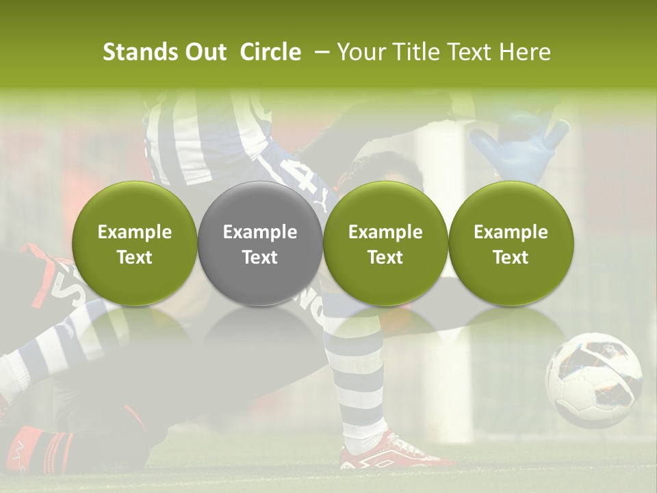 A Soccer Player Is Kicking A Soccer Ball PowerPoint Template