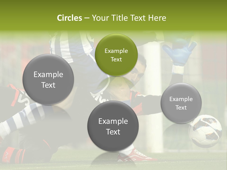 A Soccer Player Is Kicking A Soccer Ball PowerPoint Template