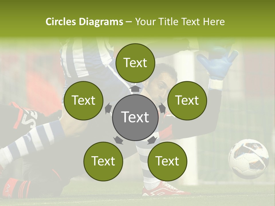 A Soccer Player Is Kicking A Soccer Ball PowerPoint Template