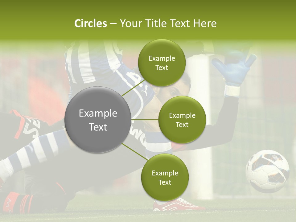 A Soccer Player Is Kicking A Soccer Ball PowerPoint Template