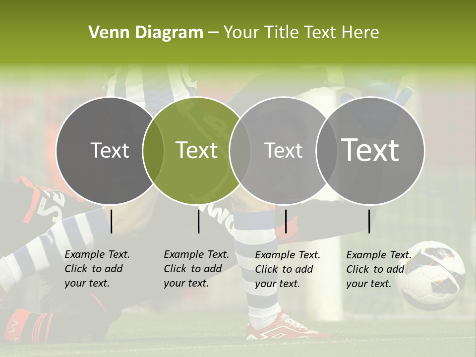 A Soccer Player Is Kicking A Soccer Ball PowerPoint Template