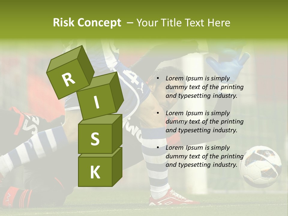 A Soccer Player Is Kicking A Soccer Ball PowerPoint Template
