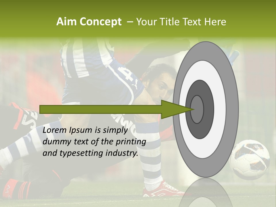 A Soccer Player Is Kicking A Soccer Ball PowerPoint Template