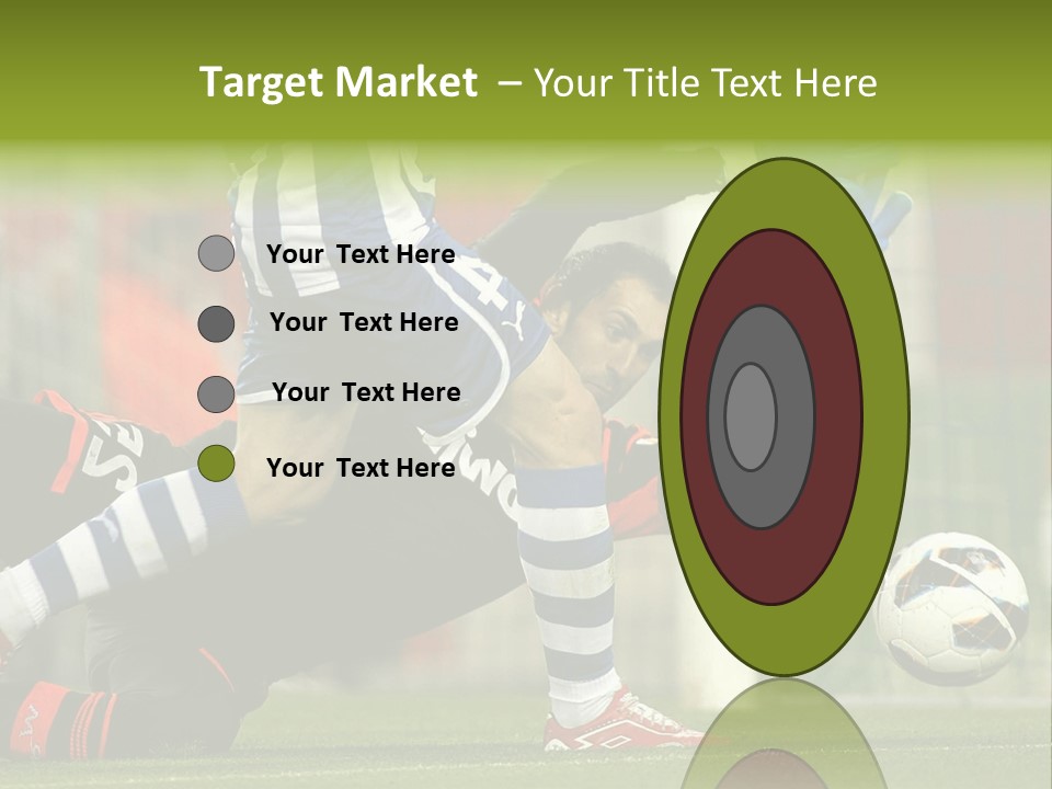 A Soccer Player Is Kicking A Soccer Ball PowerPoint Template