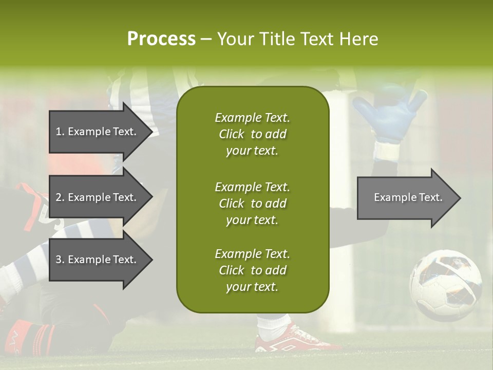 A Soccer Player Is Kicking A Soccer Ball PowerPoint Template