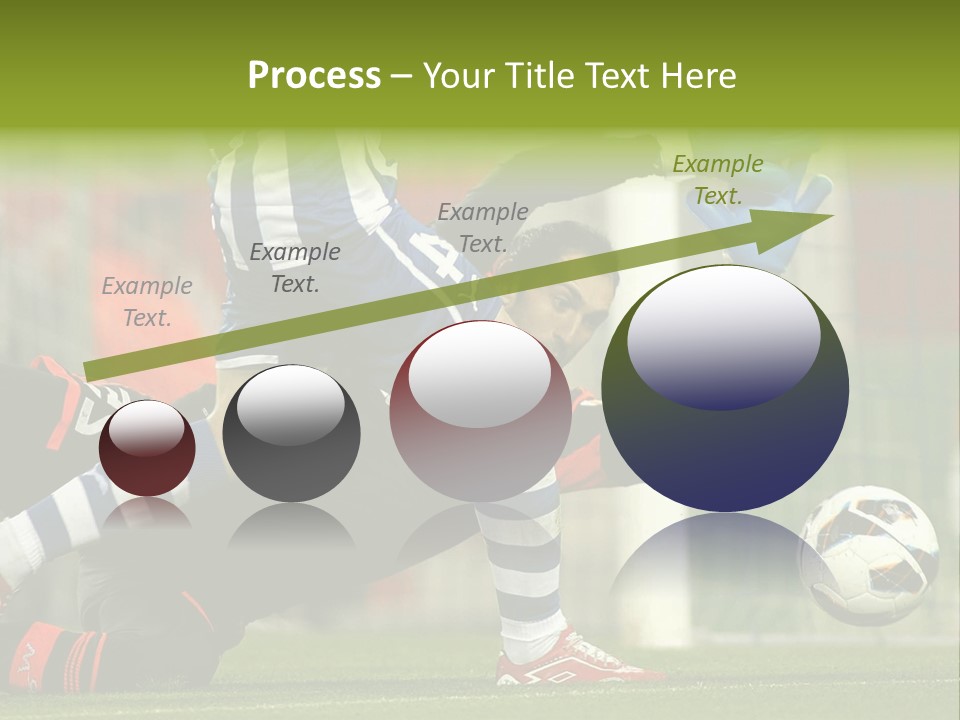 A Soccer Player Is Kicking A Soccer Ball PowerPoint Template
