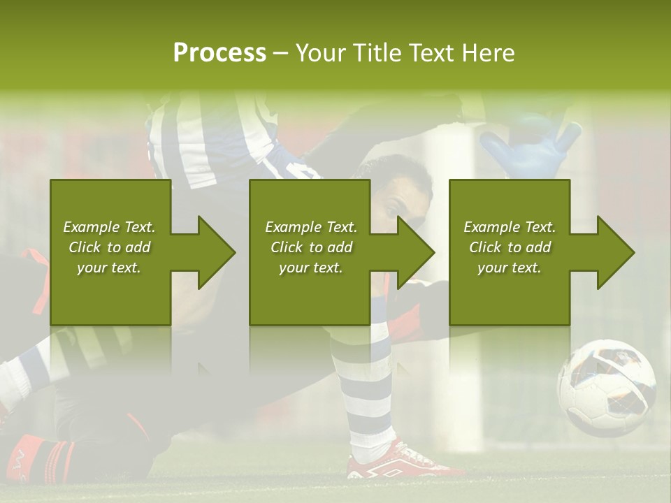 A Soccer Player Is Kicking A Soccer Ball PowerPoint Template