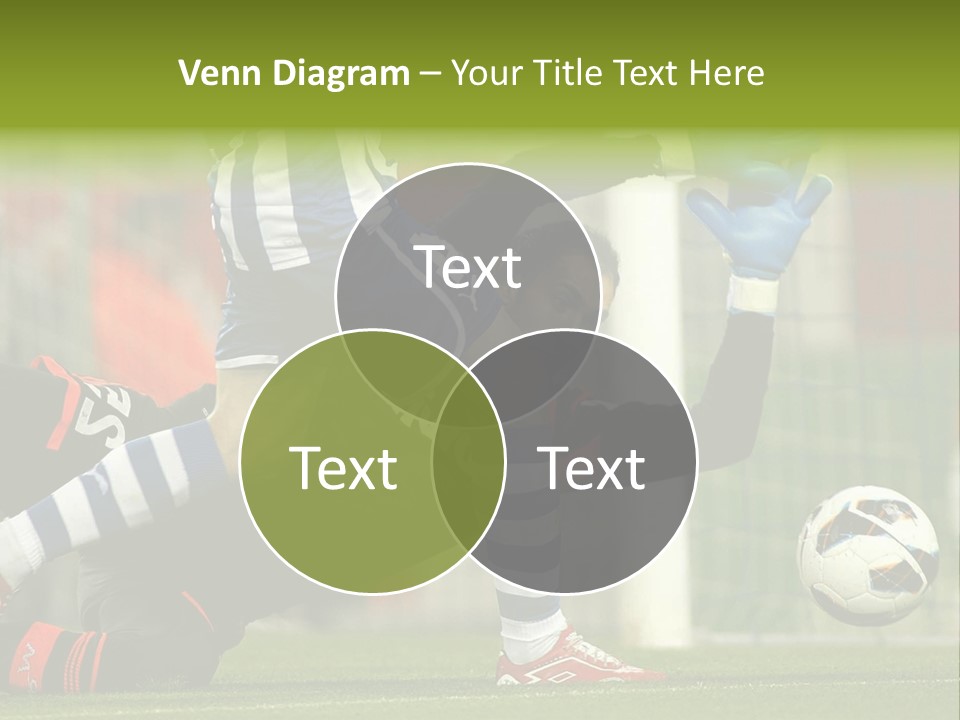 A Soccer Player Is Kicking A Soccer Ball PowerPoint Template