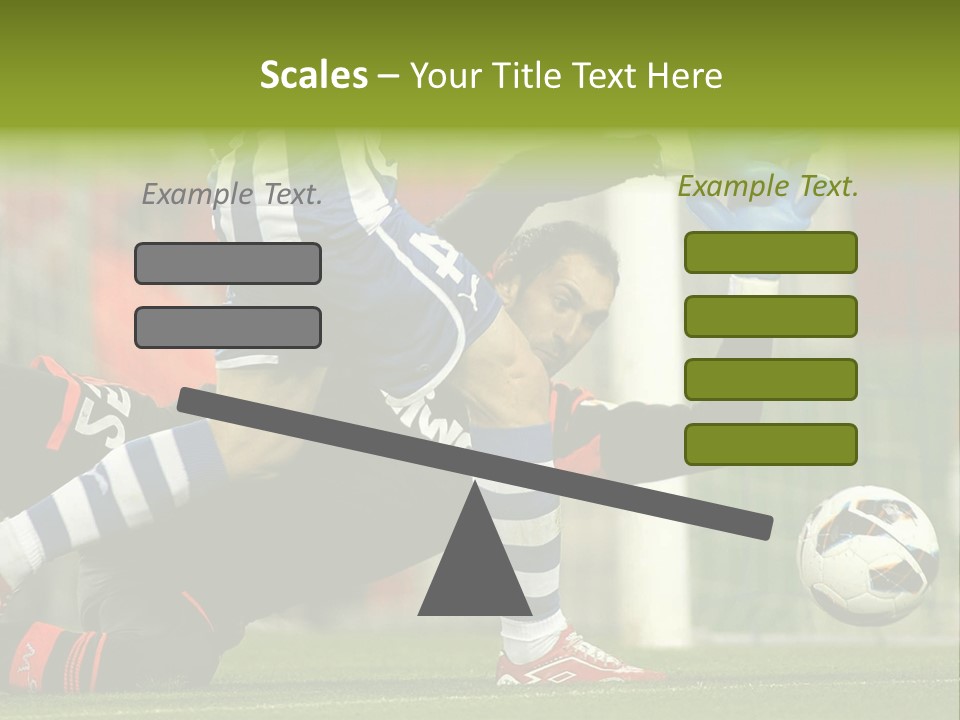 A Soccer Player Is Kicking A Soccer Ball PowerPoint Template