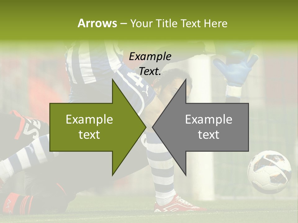 A Soccer Player Is Kicking A Soccer Ball PowerPoint Template